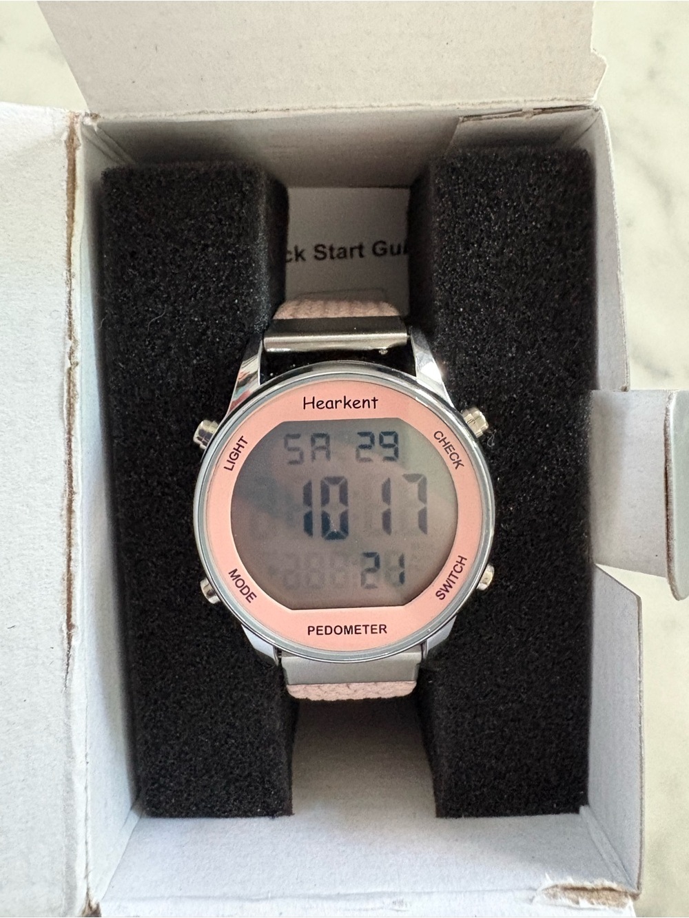 Pink Digital Pedometer Watch - Easy Smart Watch New In Box